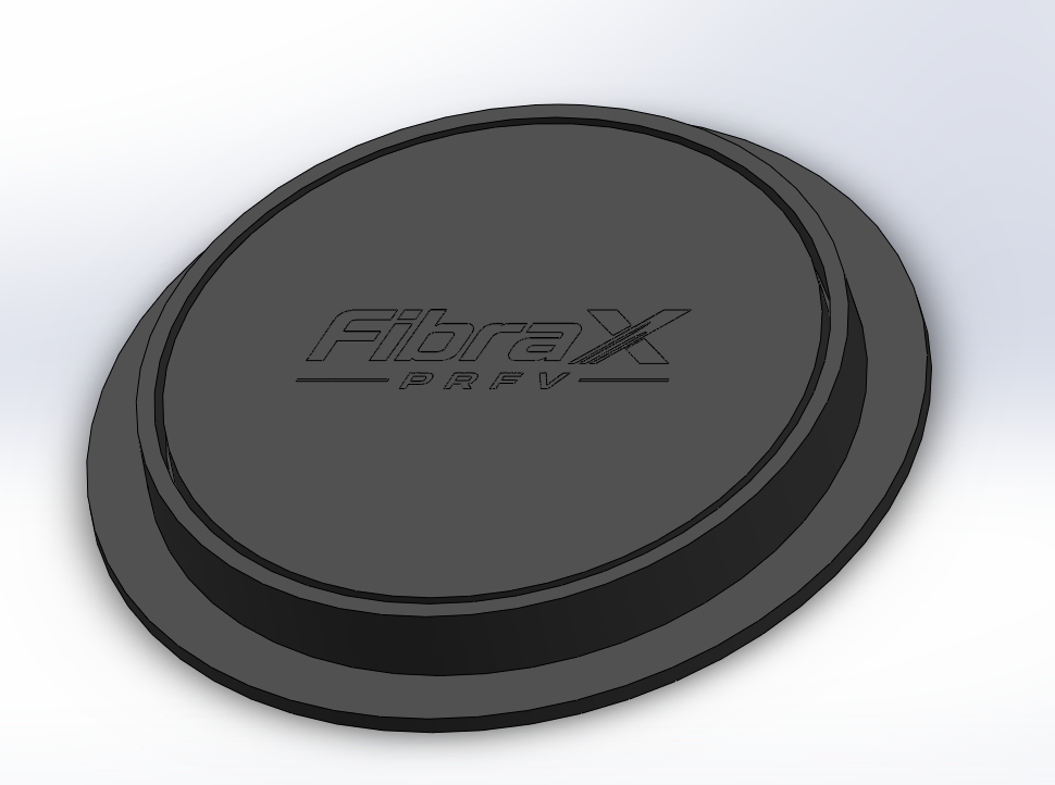 Modelo de tampa de bueiro em PRFV fabricada pela FibraX
